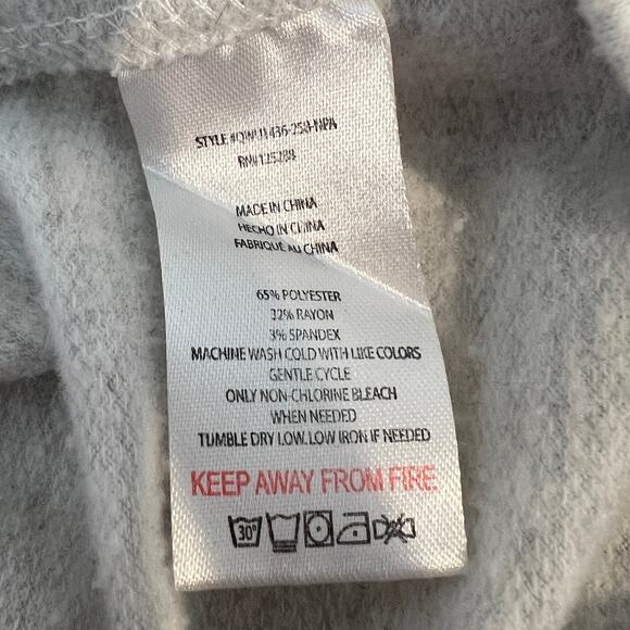 Rae Dunn Peace Love Hope Long Sleeve T Shirt Women's M Light Gray Heather - Picture 5 of 9